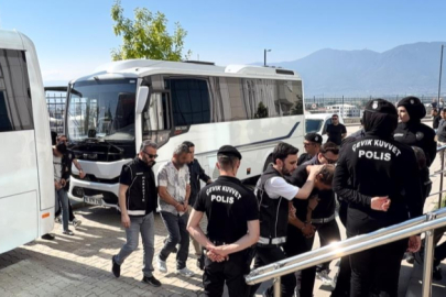 Bursa'da 23 şüpheli adliyede