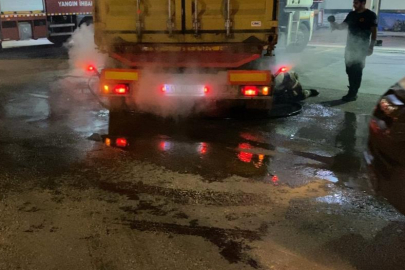 Bursa'da yanan TIR'ı 10 kilometre sürüp itfaiyeye yetiştirdi