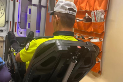 Bursa'da dur ihtarına uymadı, motosikletini polisin üzerine sürdü