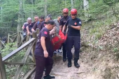 Oylat Şelalesi'nde düşen kadın kurtarıldı