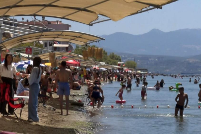 Bursa'da kavurucu sıcaklarda sahillere akın ettiler