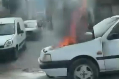 Bursa'da otomobil alevlere teslim oldu