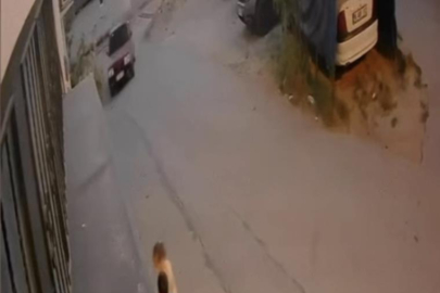 Bursa'da çocukların oynadığı sokağa drift atarak girdi