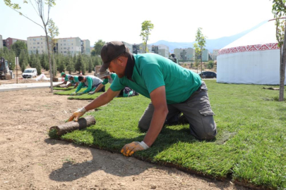 Dostum kamp alanında çalışmalar sürüyor