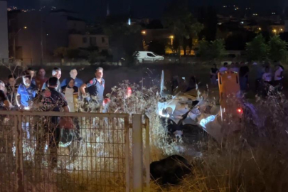 Bursa'da Korkunç Kaza: Otomobil Tarlaya Uçtu: 5 Yaralı