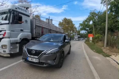 Bursa'da hatalı sollama yaptı, facia böyle teğet geçti