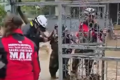 Mudanya'daki taşkında mahsur kalanlar işte böyle kurtarıldı