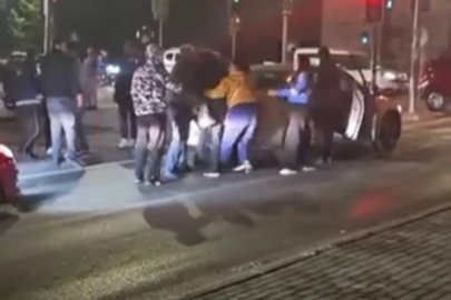 Bursa'da iki aile arasındaki kavga kamerada