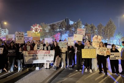 Bursa'da  sevgilisi tarafından öldürülen Gökçe için yürüyüş düzenlendi