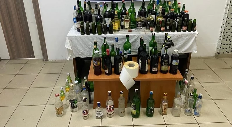Bursa’da 110 litre kaçak içki ele geçirildi