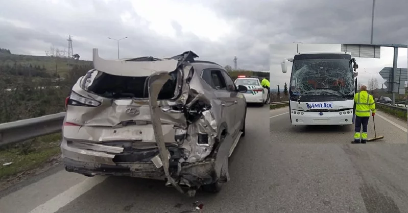 Bursa’da şehirler arası yolcu otobüsü tırla çarpıştı: 4 yaralı