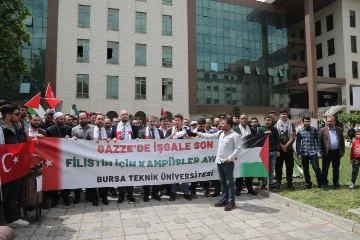 BTÜ’lü öğrenciler Filistin için çadır nöbetinde