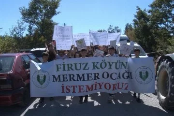 Bursa'da köylülerden mermer ocağı eylemi